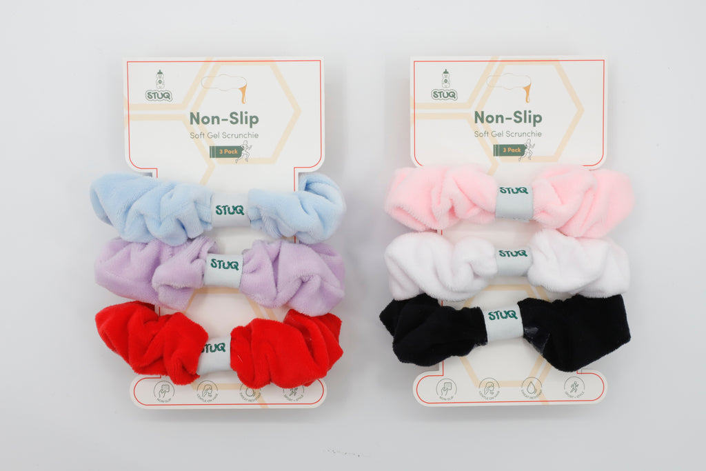Non-Slip Grip Scrunchies – 3-Pack