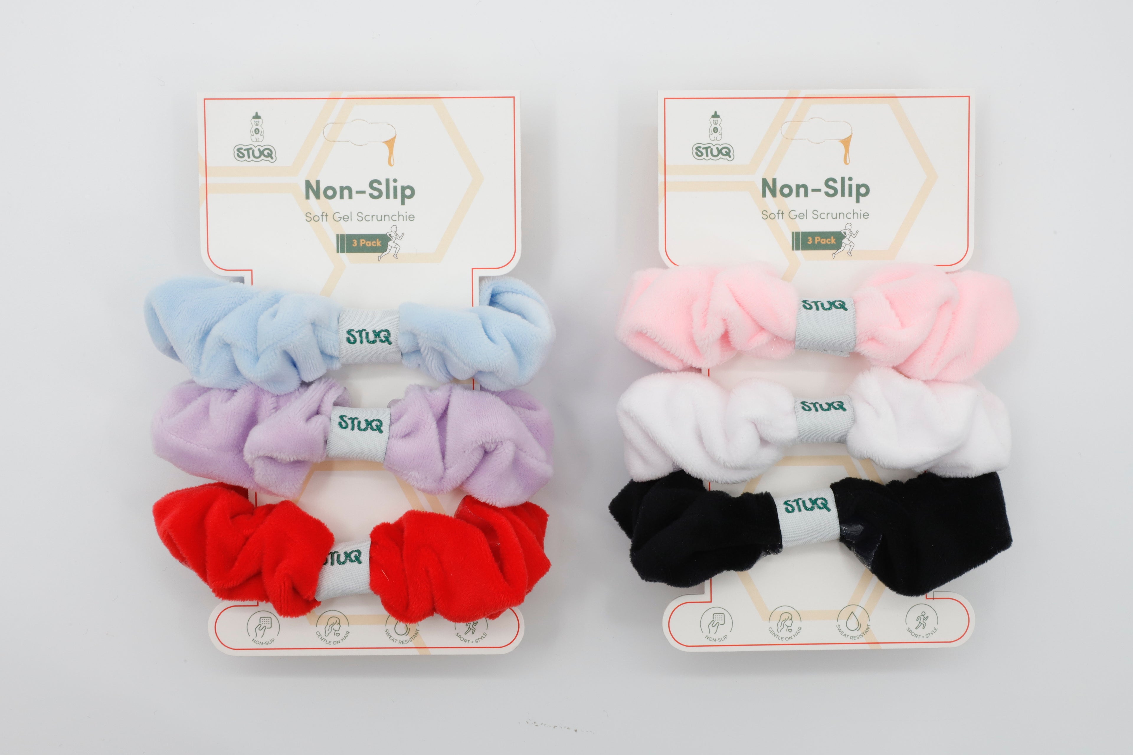 Non-Slip Grip Scrunchies – 3-Pack