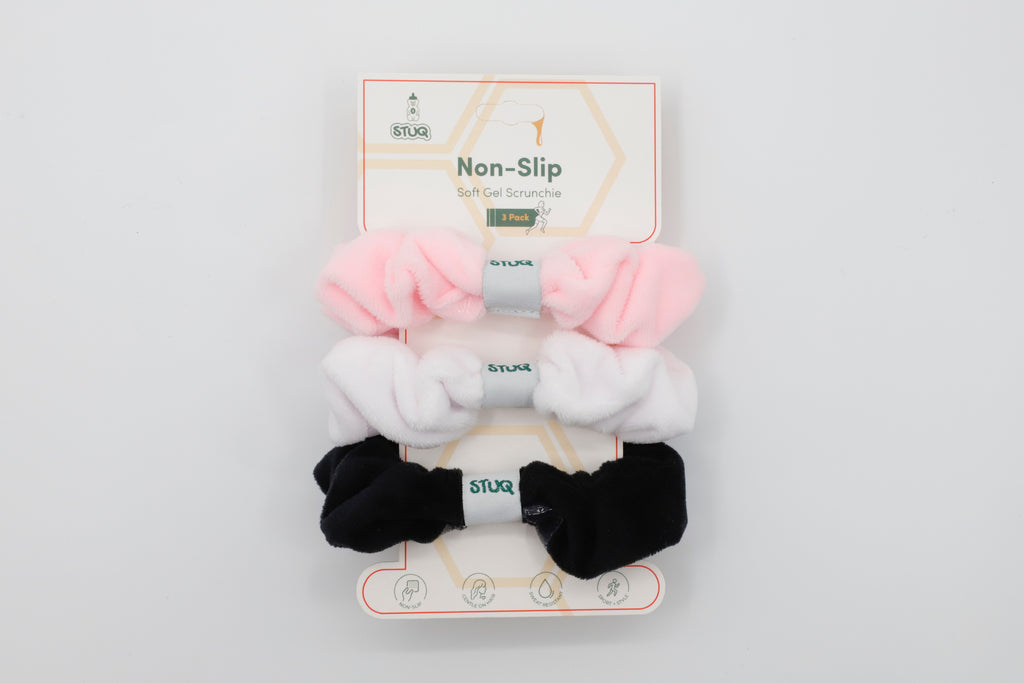 Non-Slip Grip Scrunchies – 3-Pack