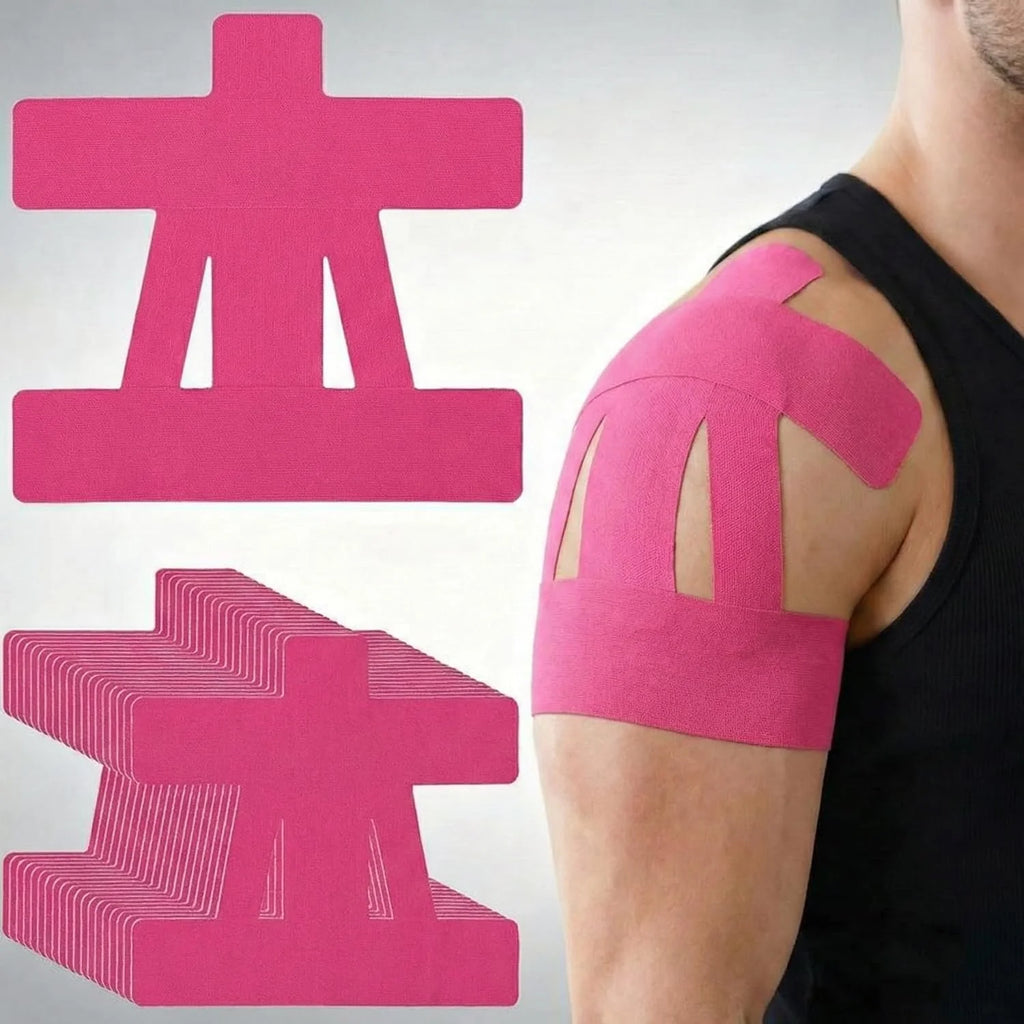 Pre-Cut Kinesiology Tape for Shoulder (10 Pcs)