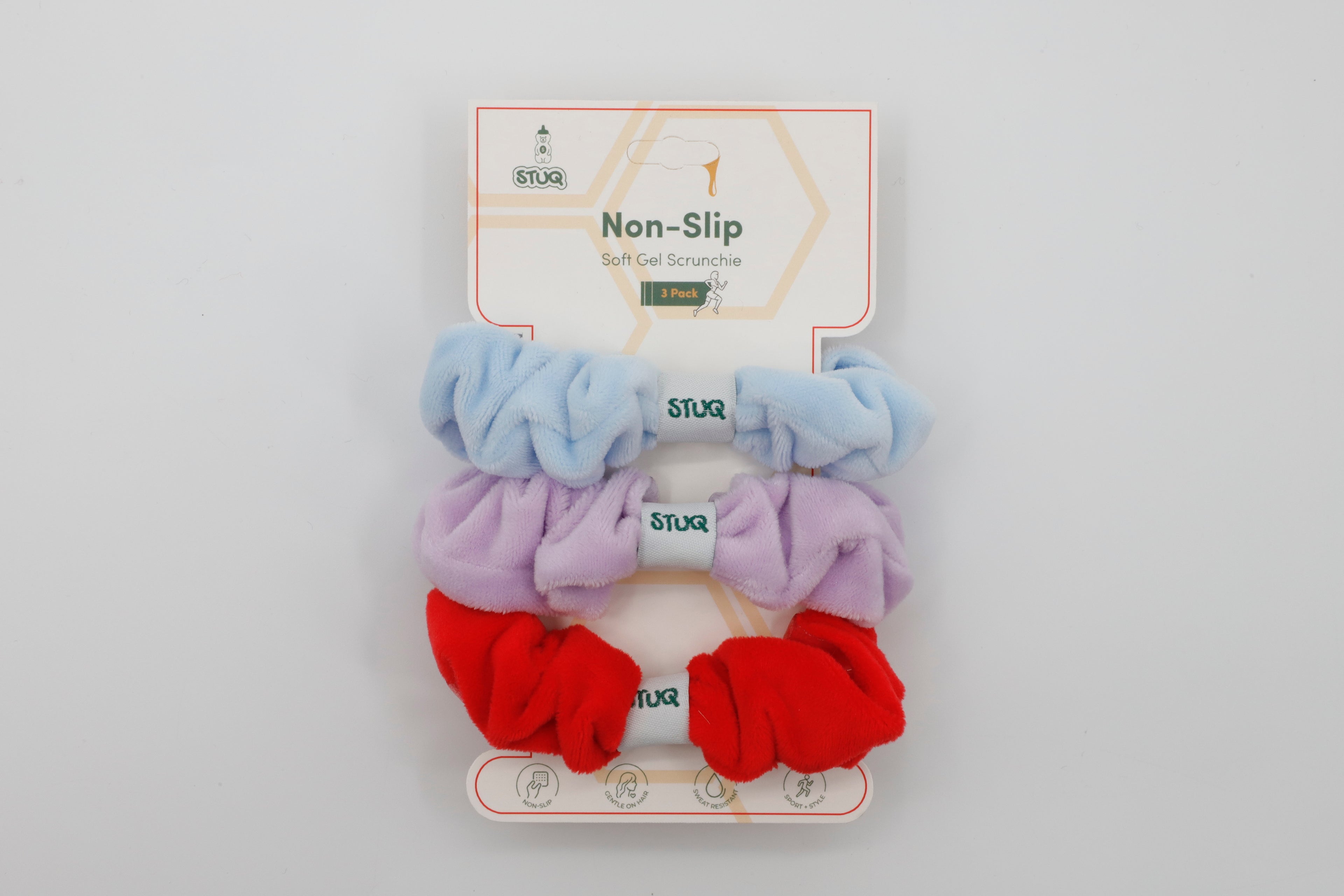 Non-Slip Grip Scrunchies – 3-Pack