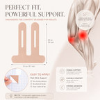 Pre-Cut Kinesiology Tape for Knees, Breathable Hypoallergenic Latex-Free