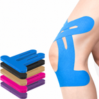 Pre-Cut Kinesiology Tape for Knees, Breathable Hypoallergenic Latex-Free