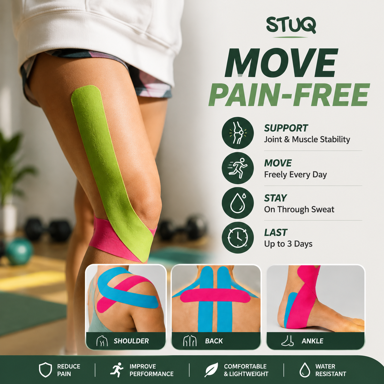 Kinesiology Tape, Pre-Cut Strips