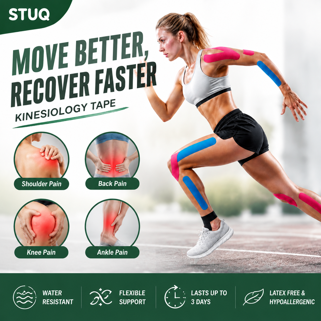 Kinesiology Tape, Pre-Cut Strips