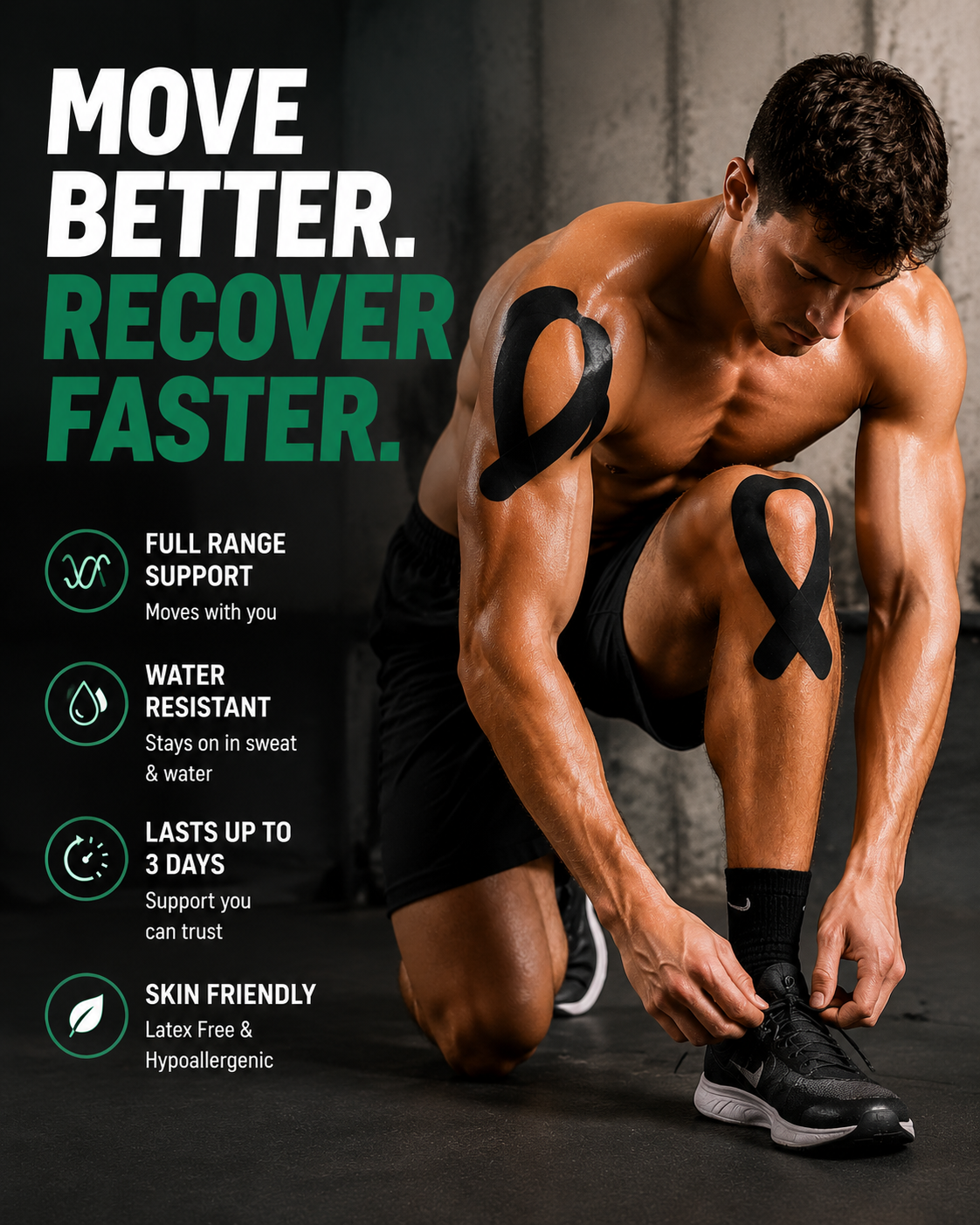 Kinesiology Tape, Pre-Cut Strips